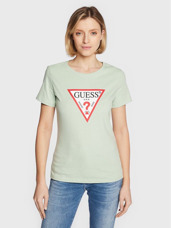 Guess Guess Тишърт Original W1YI1B I3Z11 Зелен Regular Fit
