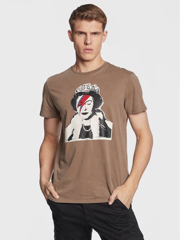 Guess Guess Тишърт Queen M3RI1U KBDL0 Кафяв Regular Fit