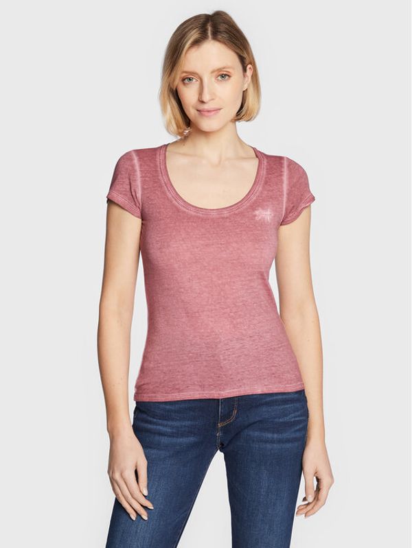 Guess Guess Тишърт Script Logo W2GI52 K9SN1 Бордо Regular Fit