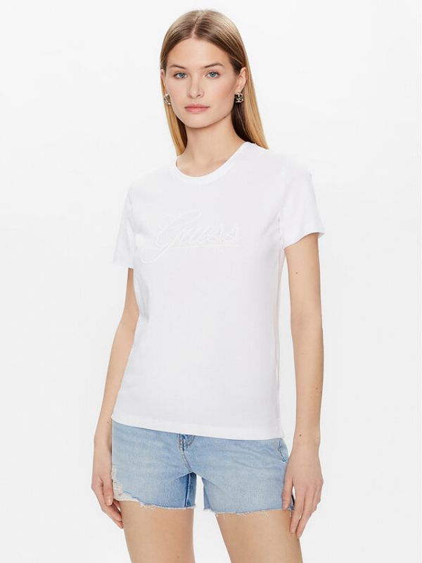 Guess Guess Тишърт Script W3GI36 I3Z14 Бял Regular Fit