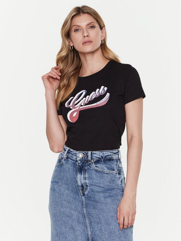 Guess Guess Тишърт Shaded Logo W3GI34 I3Z14 Черен Regular Fit