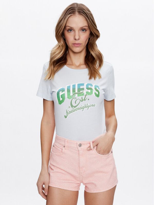 Guess Guess Тишърт Shaded Logo W3GI34 I3Z14 Син Regular Fit