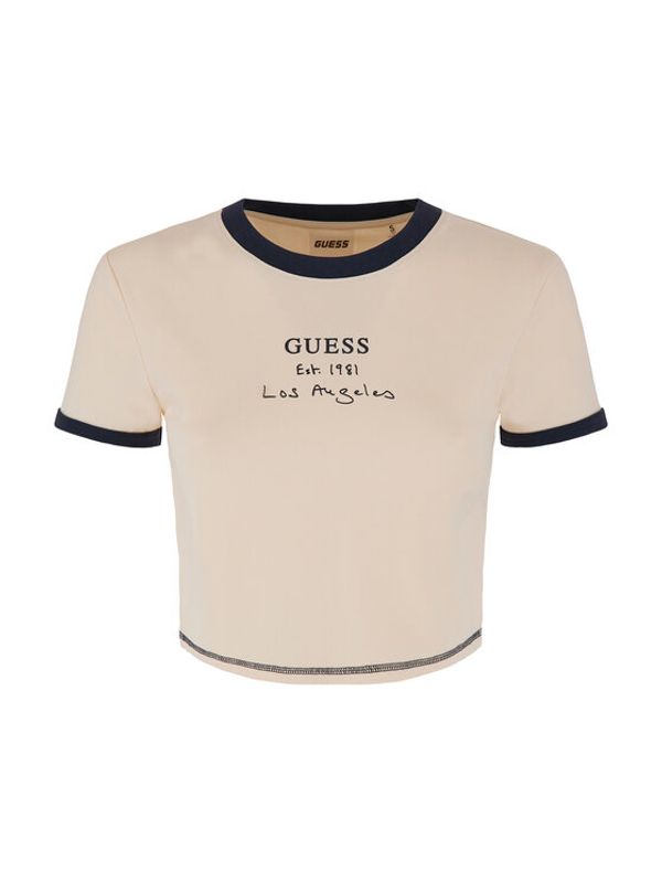 Guess Guess Тишърт Signature V3GI02 KBNW0 Розов Slim Fit