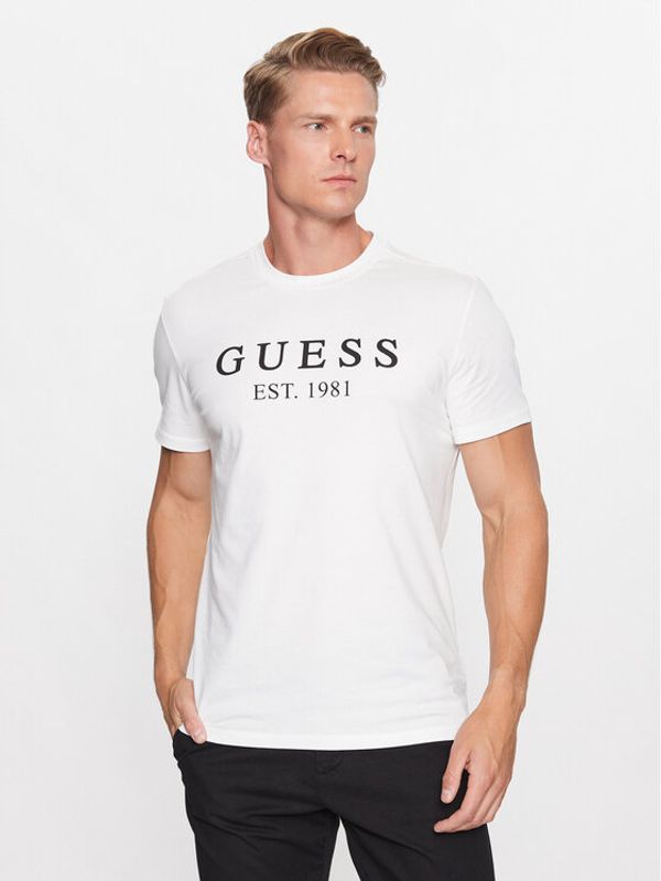 Guess Guess Тишърт U3YI00 K6YW0 Бял Regular Fit