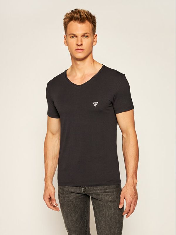 Guess Guess Тишърт U97M01 JR003 Черен Slim Fit