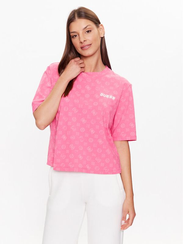 Guess Guess Тишърт V3YI00 I3Z14 Розов Regular Fit