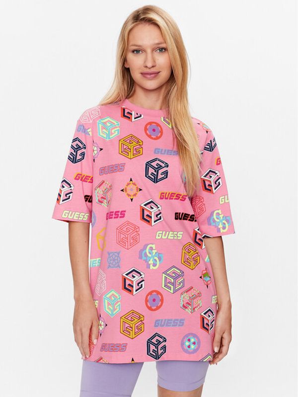 Guess Guess Тишърт V3YI05 I3Z14 Розов Regular Fit