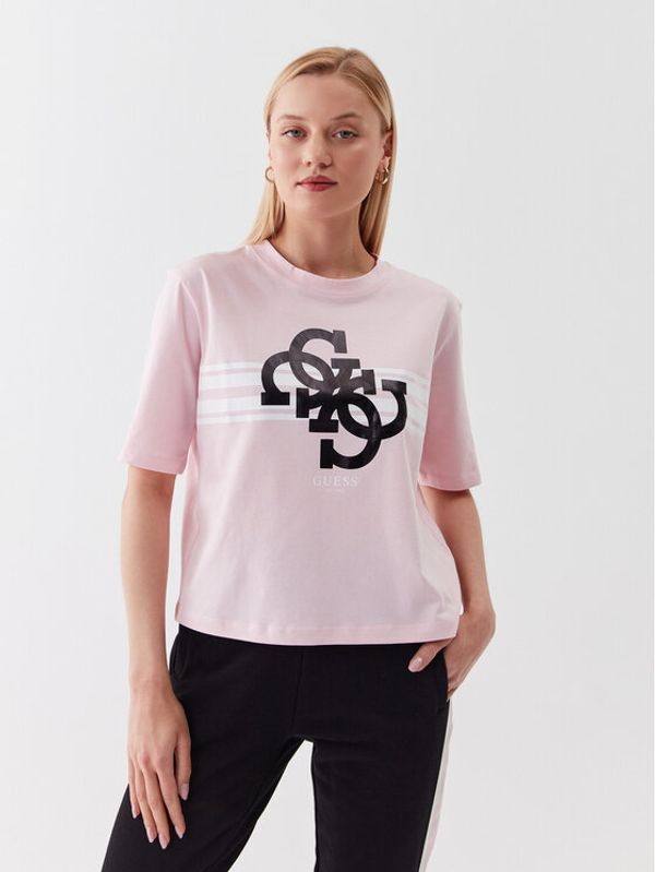 Guess Guess Тишърт V3YI11 I3Z14 Розов Regular Fit