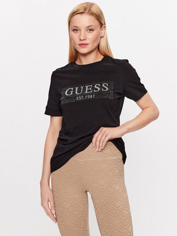 Guess Guess Тишърт V3YI15 I3Z14 Черен Slim Fit