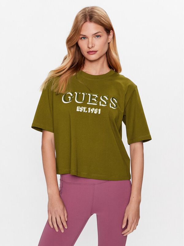Guess Guess Тишърт V3YI16 I3Z14 Зелен Regular Fit