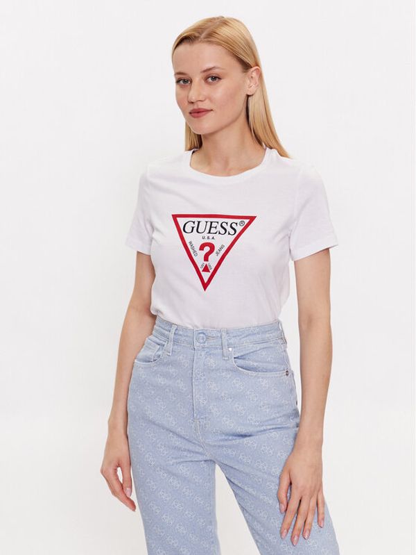 Guess Guess Тишърт W1YI1B I3Z14 Бял Slim Fit