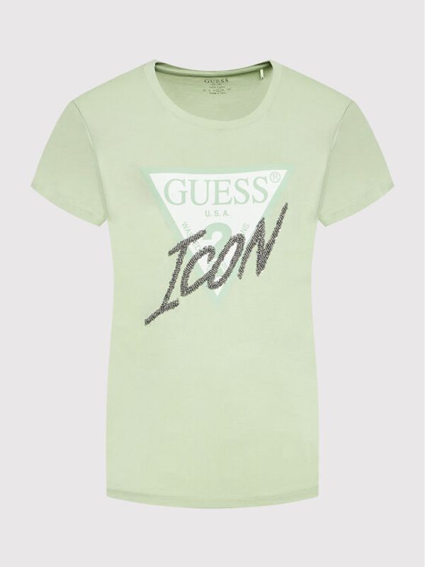 Guess Guess Тишърт W2YI26 I3Z11 Зелен Regular Fit