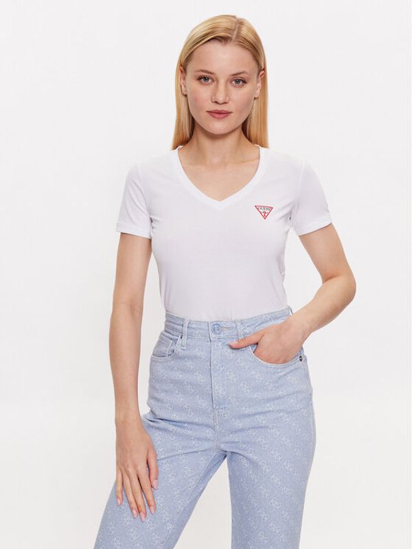 Guess Guess Тишърт W2YI45 J1314 Бял Slim Fit