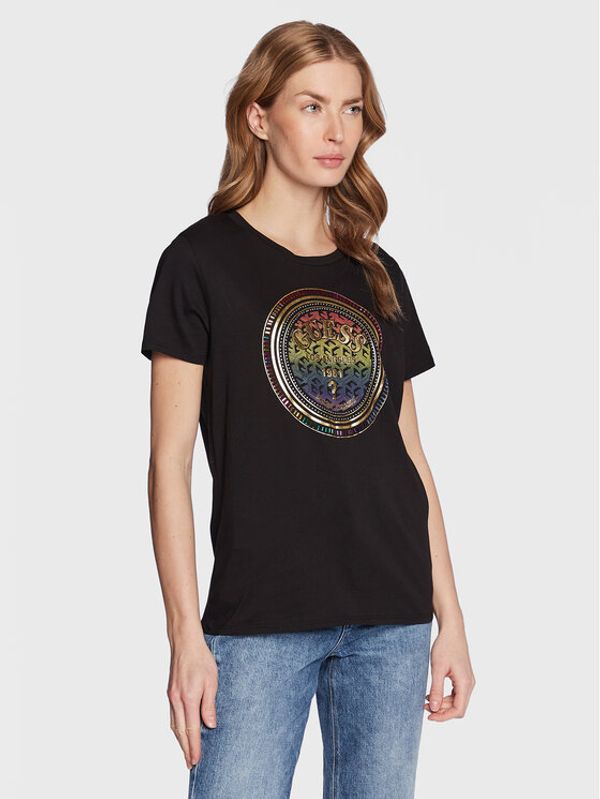 Guess Guess Тишърт W3RI01 K9RM1 Черен Regular Fit