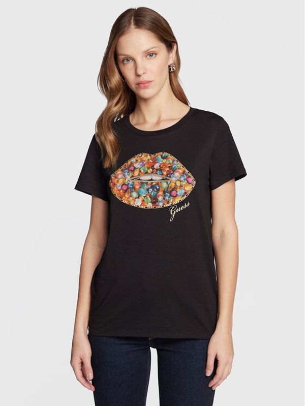 Guess Guess Тишърт W3RI04 K9SN1 Черен Regular Fit