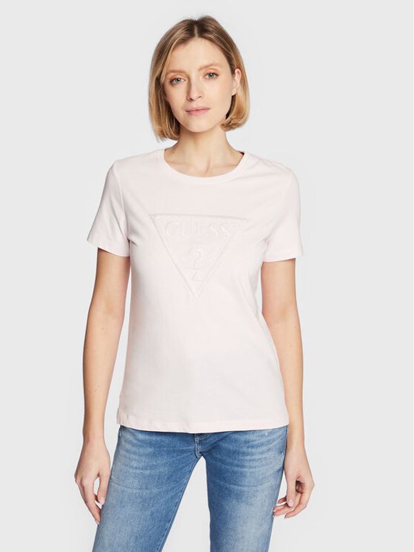 Guess Guess Тишърт W3RI19 I3Z14 Розов Regular Fit