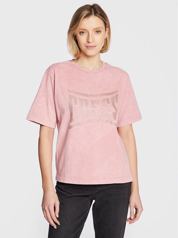 Guess Guess Тишърт W3RI23 K8FQ0 Розов Relaxed Fit
