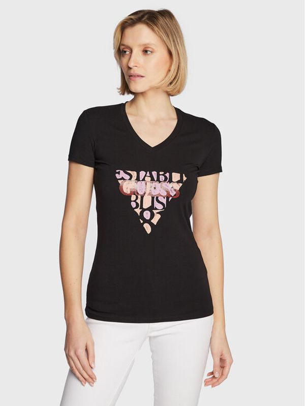 Guess Guess Тишърт W3RI59 J1314 Черен Slim Fit