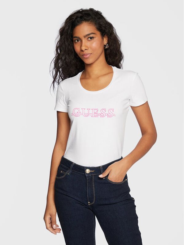 Guess Guess Тишърт W3RI61 J1314 Бял Slim Fit