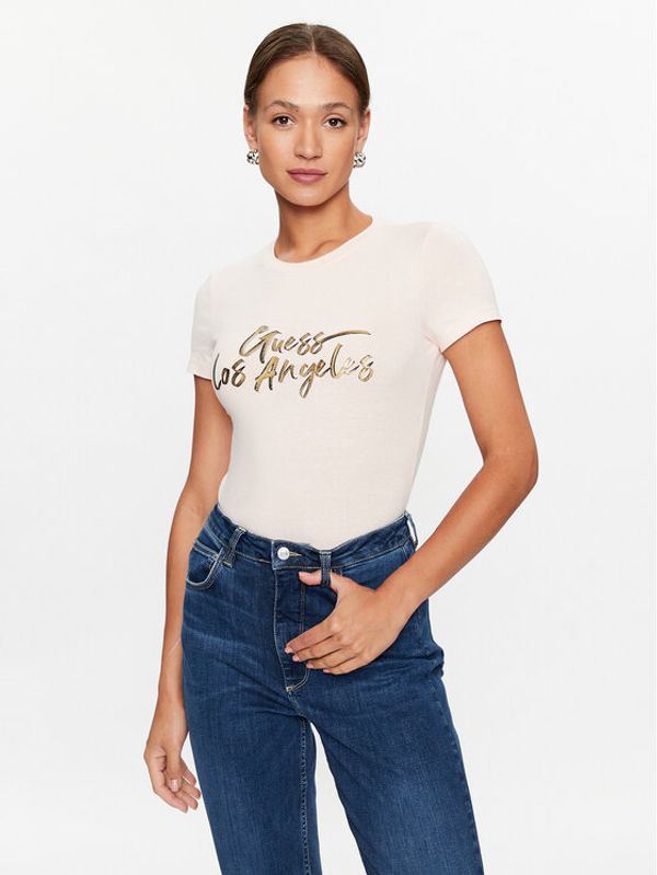 Guess Guess Тишърт W3YI18 J1314 Розов Regular Fit