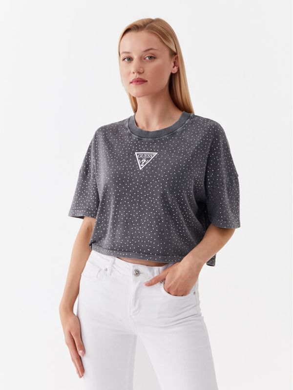 Guess Guess Тишърт W3YI32 K8FQ0 Черен Boxy Fit