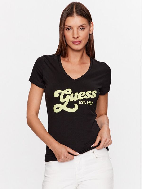 Guess Guess Тишърт W3YI34 J1314 Черен Slim Fit