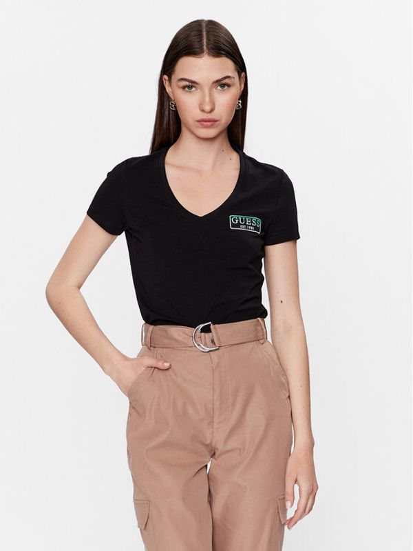 Guess Guess Тишърт W3YI38 J1314 Черен Slim Fit
