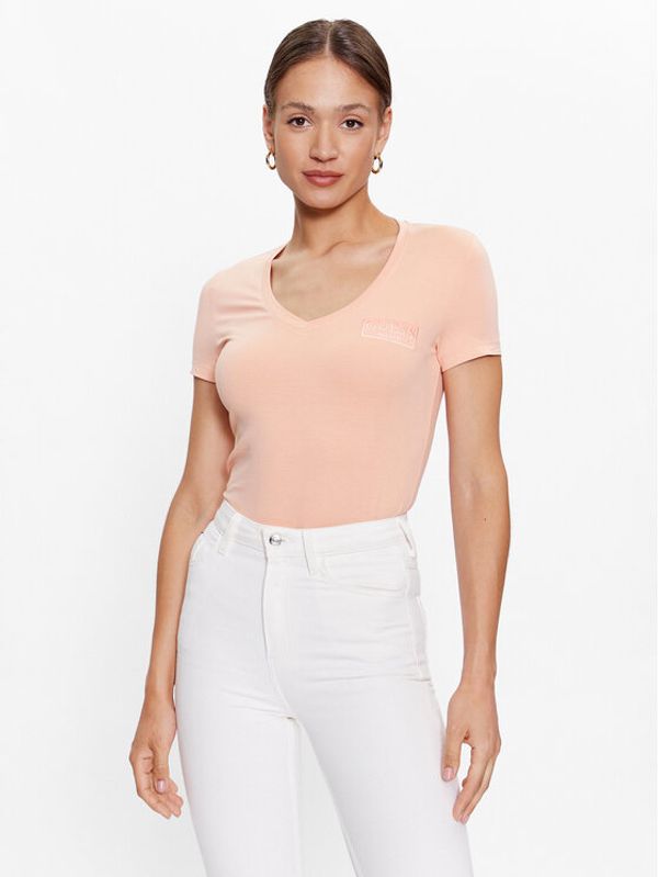 Guess Guess Тишърт W3YI38 J1314 Розов Slim Fit