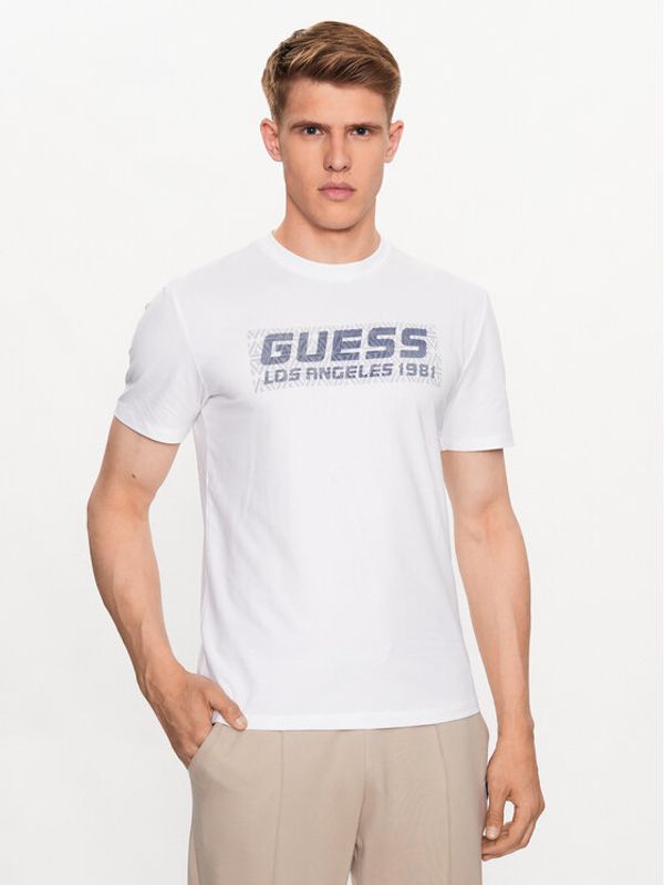 Guess Guess Тишърт Z3YI03 J1314 Бял Slim Fit