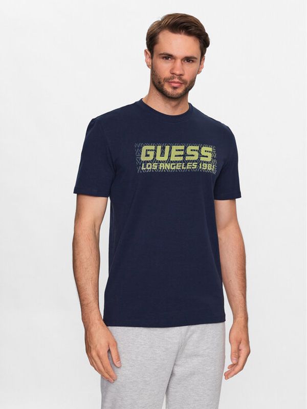 Guess Guess Тишърт Z3YI03 J1314 Син Slim Fit