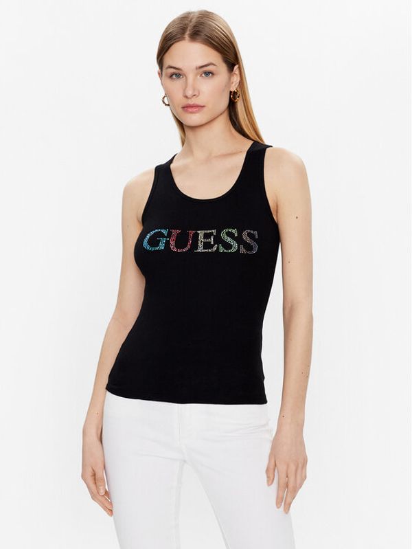 Guess Guess топ Logo W3GP43 K9I51 Черен Regular Fit