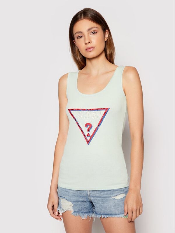 Guess Guess топ Olympia W1YP49 K1811 Зелен Slim Fit