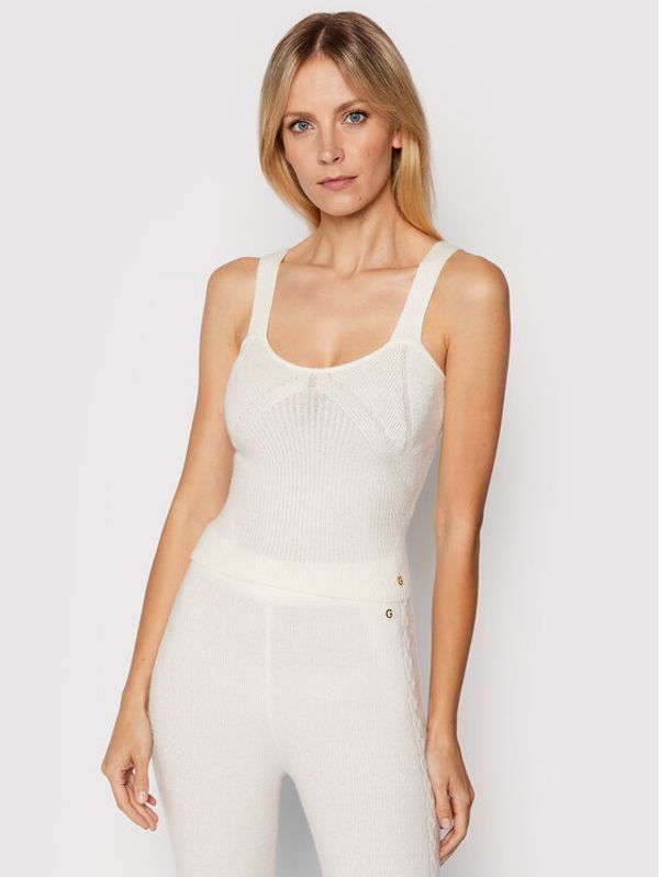 Guess Guess топ Serena W1BR49 Z2QA0 Бял Slim Fit