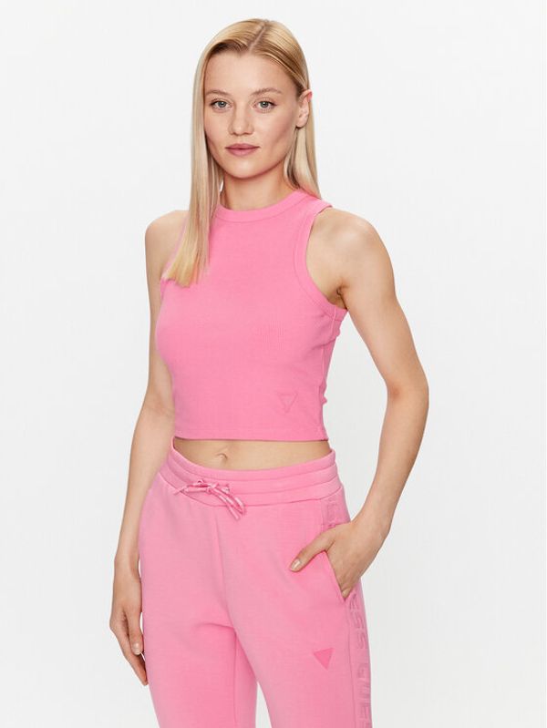 Guess Guess топ V3GP19 K8RT2 Розов Slim Fit