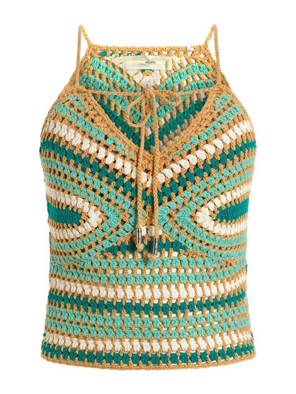 Guess Guess топ W3GR29 Z36T0 Зелен Regular Fit