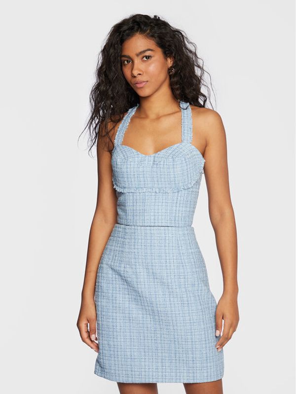 Guess Guess топ W3RH52 WF5A0 Син Slim Fit