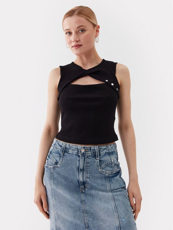 Guess Guess топ W3YP11 K8RT2 Черен Regular Fit