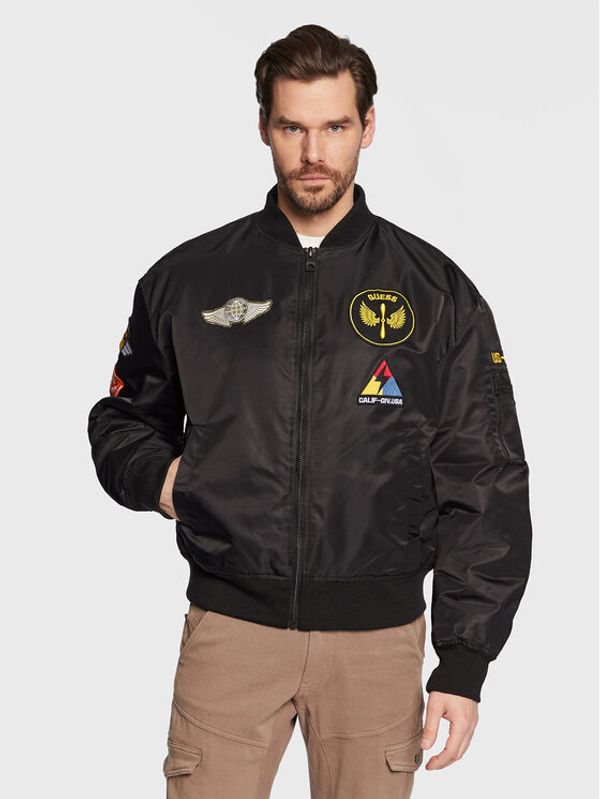 Guess Guess Яке бомбър Ace M3GL14 WFA20 Черен Oversize
