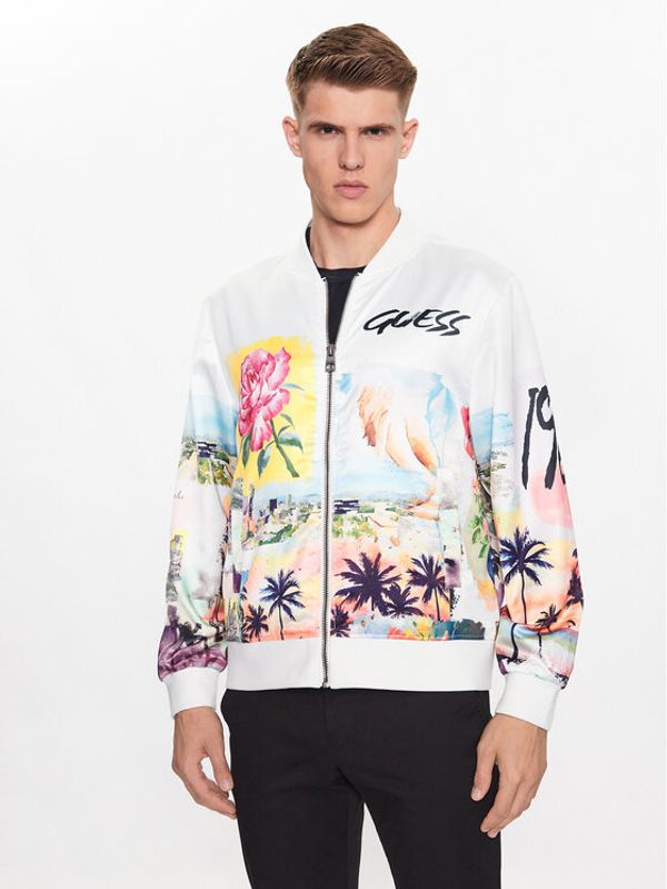 Guess Guess Яке бомбър M3YL21 RDEE2 Бял Regular Fit