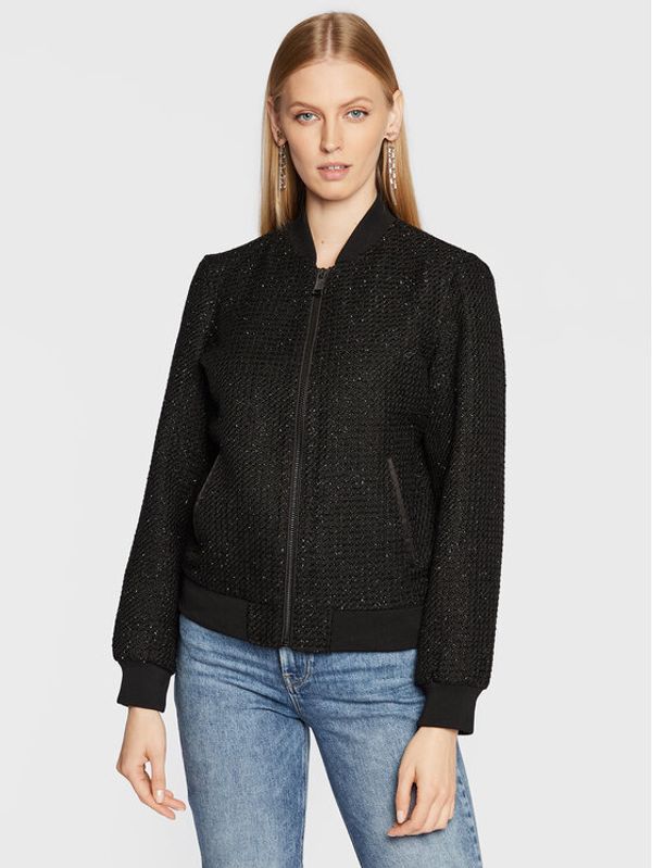 Guess Guess Яке бомбър Melanie W2BN21 WEWR0 Черен Regular Fit