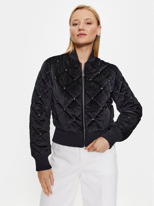 Guess Guess Яке бомбър W3YL08 WFIS0 Черен Regular Fit