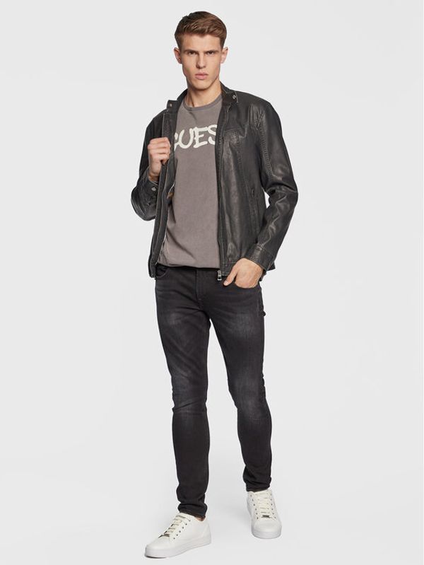 Guess Guess Яке от имитация на кожа M3GL08 WF4N0 Черен Regular Fit