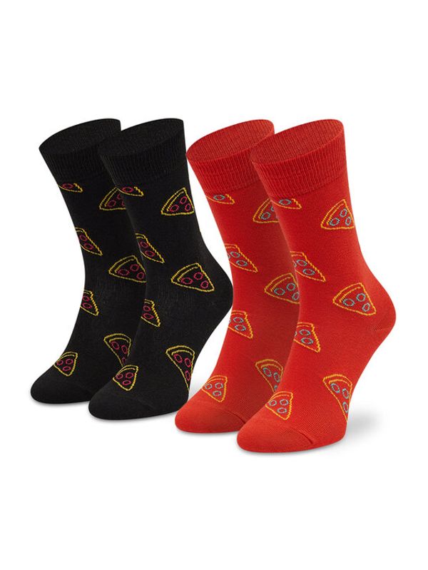Happy Socks Happy Rain Комплект 2 чифта дълги чорапи мъжки XPIZ02-0200 Червен