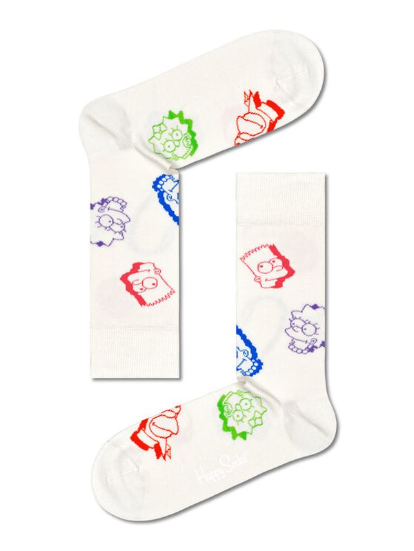 Happy Socks Happy Socks Дълги чорапи unisex SIM01-1300 Екрю
