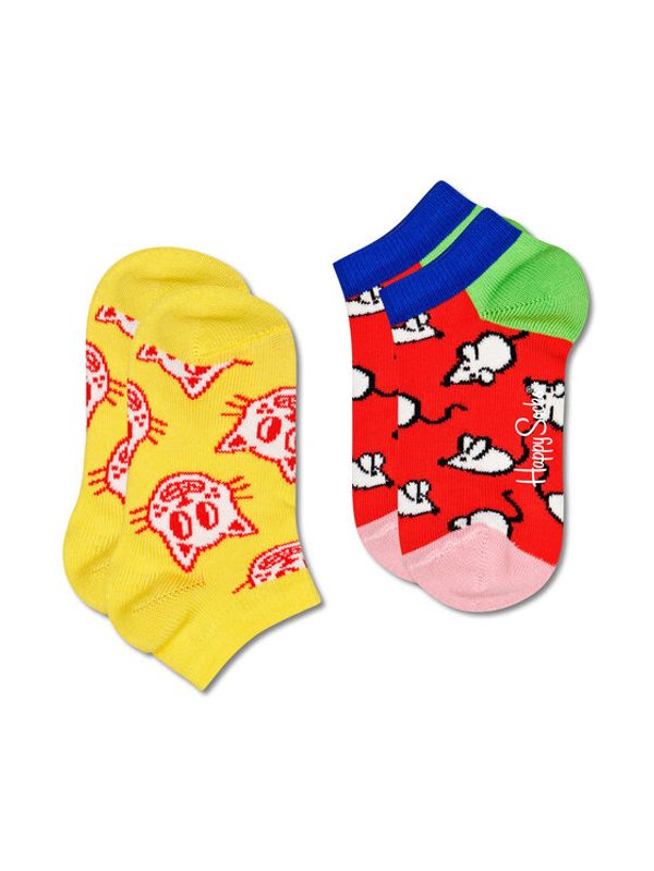 Happy Socks Happy Socks Комплект 2 чифта къси чорапи детски KCMO02-2200 Цветен