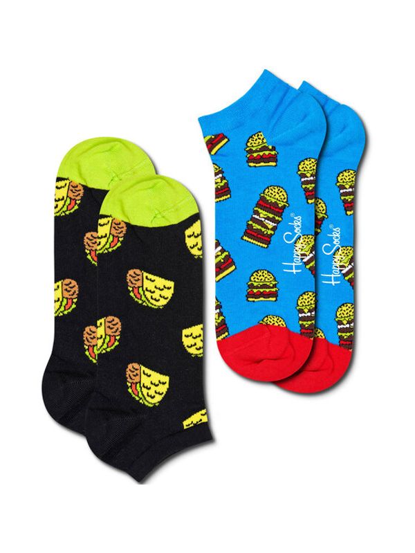Happy Socks Happy Socks Комплект 2 чифта къси чорапи унисекс FOD02-9300 Цветен