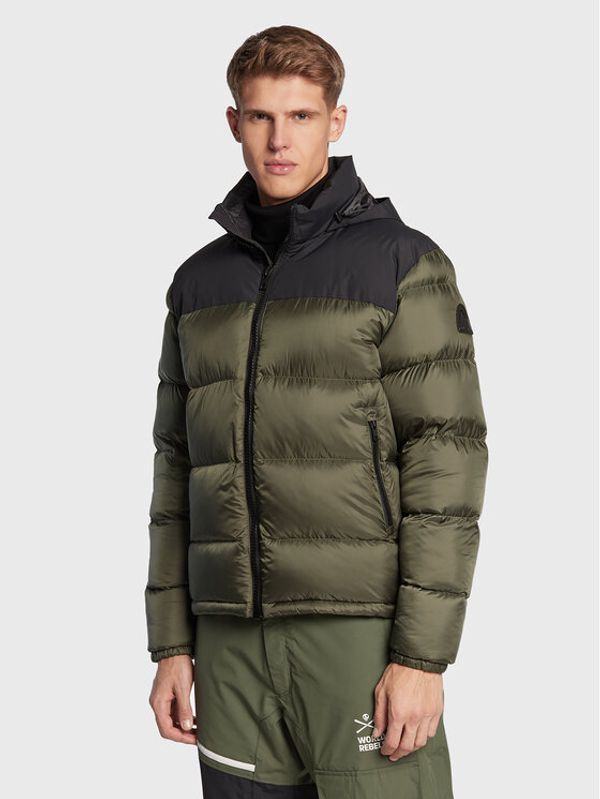 Head Head Пухено яке Rebels Star Phase 821582 Зелен Regular Fit