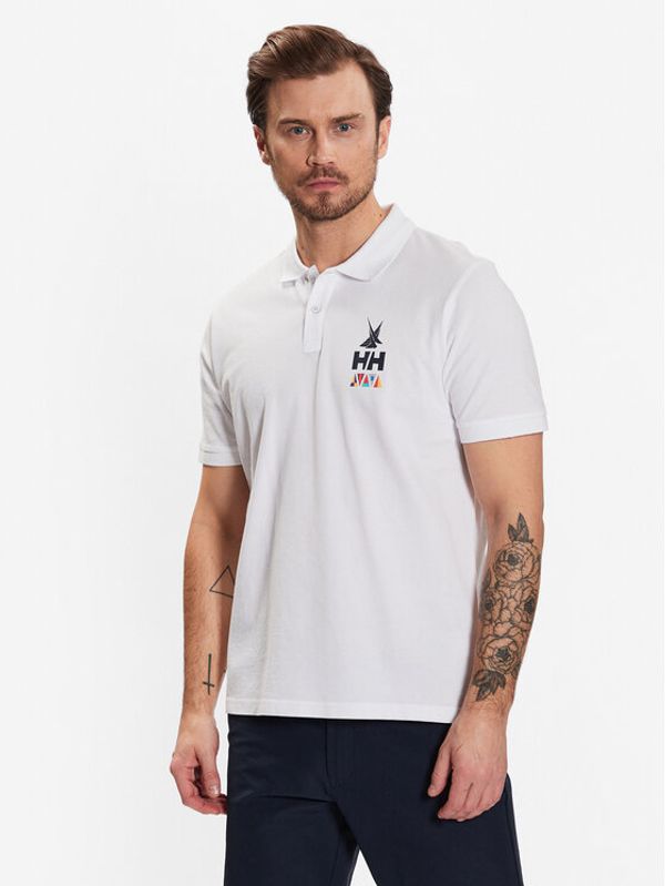 Helly Hansen Helly Hansen Тениска с яка и копчета Koster 34299 Бял Regular Fit