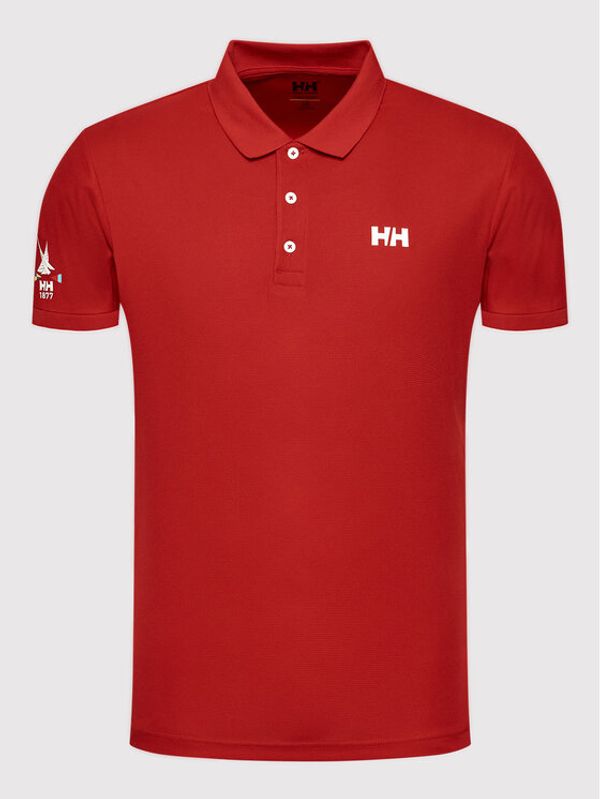 Helly Hansen Helly Hansen Тениска с яка и копчета Ocean 34207 Червен Regular Fit