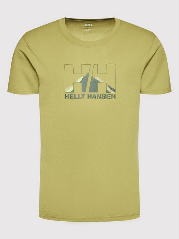 Helly Hansen Helly Hansen Тишърт Nord Graphic 62978 Зелен Regular Fit